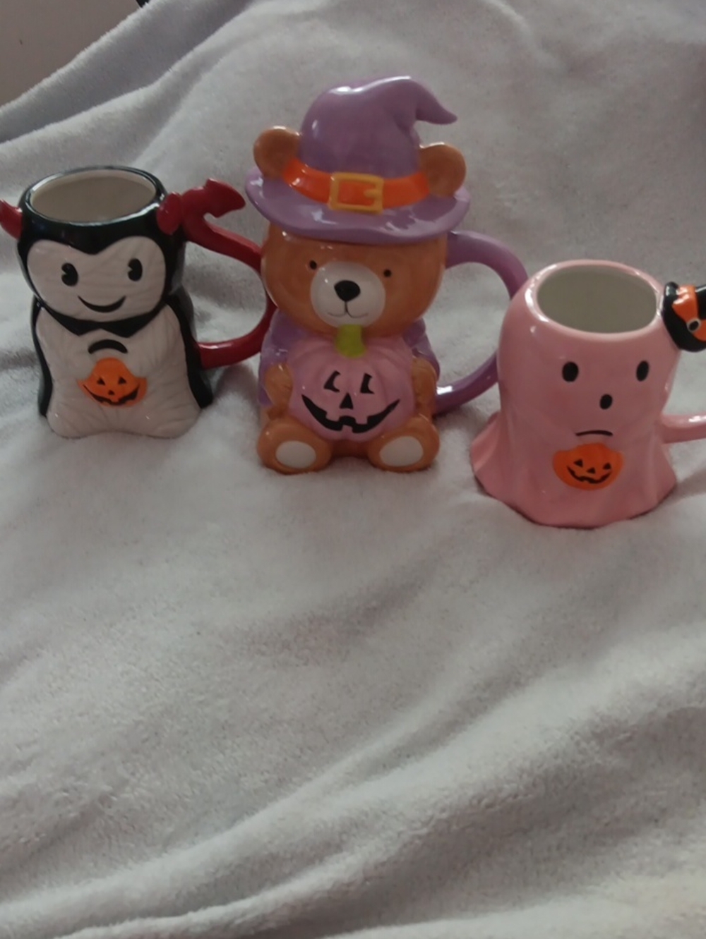 Halloween Mugs Choice Of 1 - Bear, Mummy and Pink Ghost